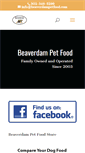 Mobile Screenshot of beaverdampetfood.com